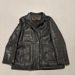 Danier Leather Jacket‎ Black Size Medium